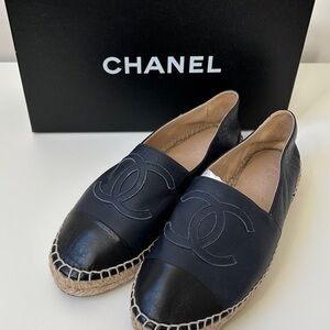 Chanel Navy & Black Espadrilles